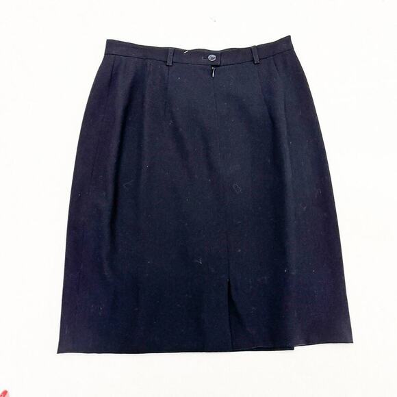 Escada Margaretha Ley Black 100% Wool Pencil Skirt Size 38 - Picture 2 of 5